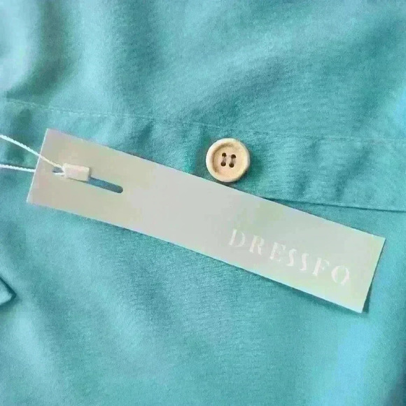 Off  the shoulder mock button tye blouse size med - Picture 5 of 6